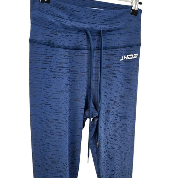 ECHT Women's High Rise Crop Tie Waist Leggings Size Medium Blue - Picture 3 of 7